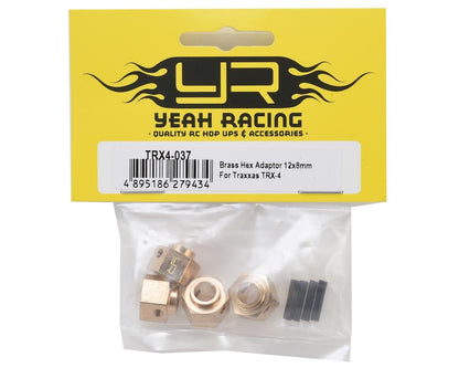 Yeah Racing Brass Hex Adapter for Traxxas TRX-4 w/8mm Offset (4) (6.75g)
