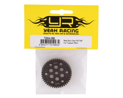 Yeah Racing 32P Hardened Steel Spur Gear for Traxxas TRX-4 (Black) (45T)