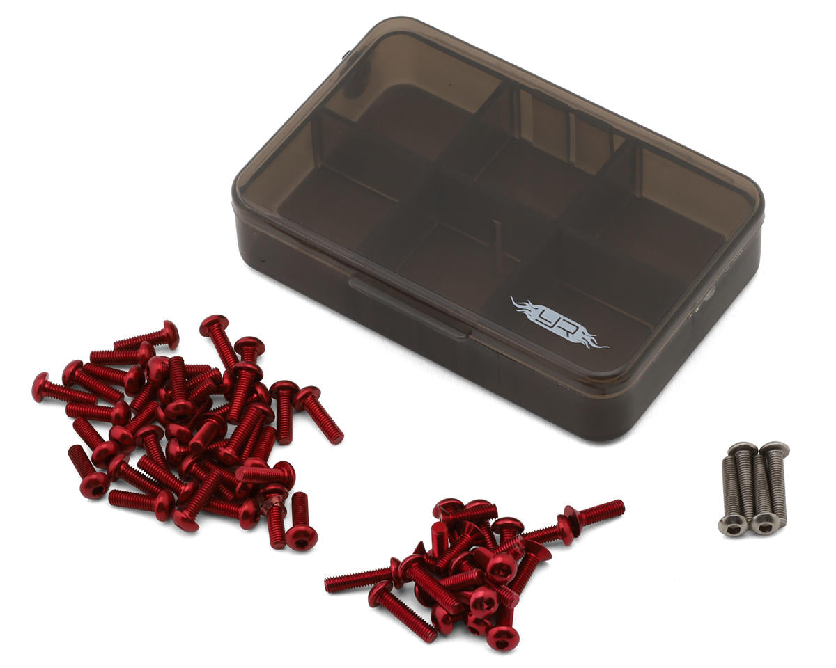 Yeah Racing Tamiya TT-02 Assorted 7075 Aluminum & Titanium Screw Set (Red)