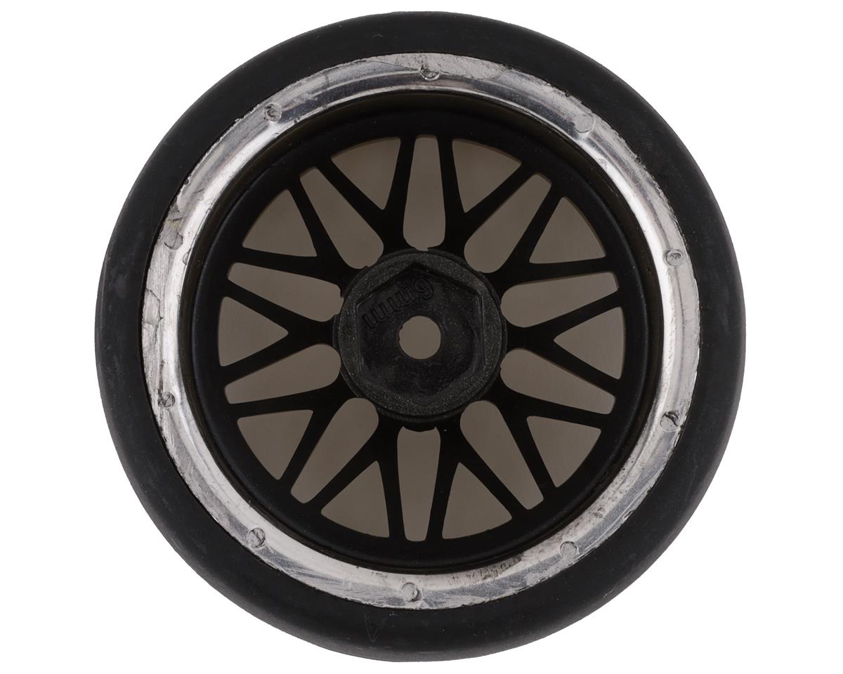 Yeah Racing Spec D Pre-Mounted Drift Tires w/LS Mesh Wheels (Chrome/Gold) (4)