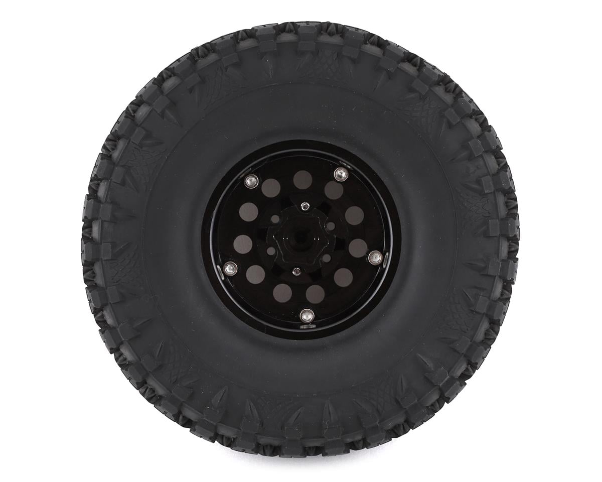 Yeah Racing Claw 1.9" Pre-Mounted Tires w/Aluminum Beadlock Wheels (Black) (4)