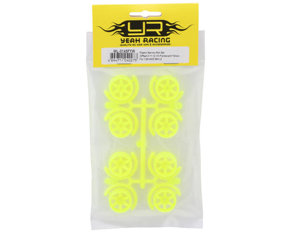 Yeah Racing Mini-Z AWD 8.5mm 5-Spoke Narrow Rims Set (Florescent Yellow)