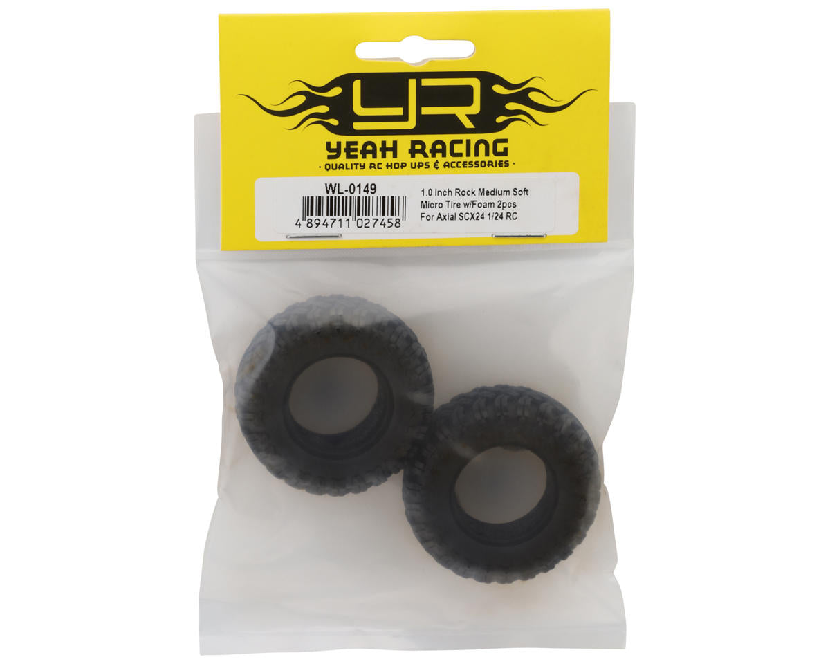 Yeah Racing 1/24 Axial SCX24 1.0" Micro Rock Crawler Tires (45mm OD) (2)