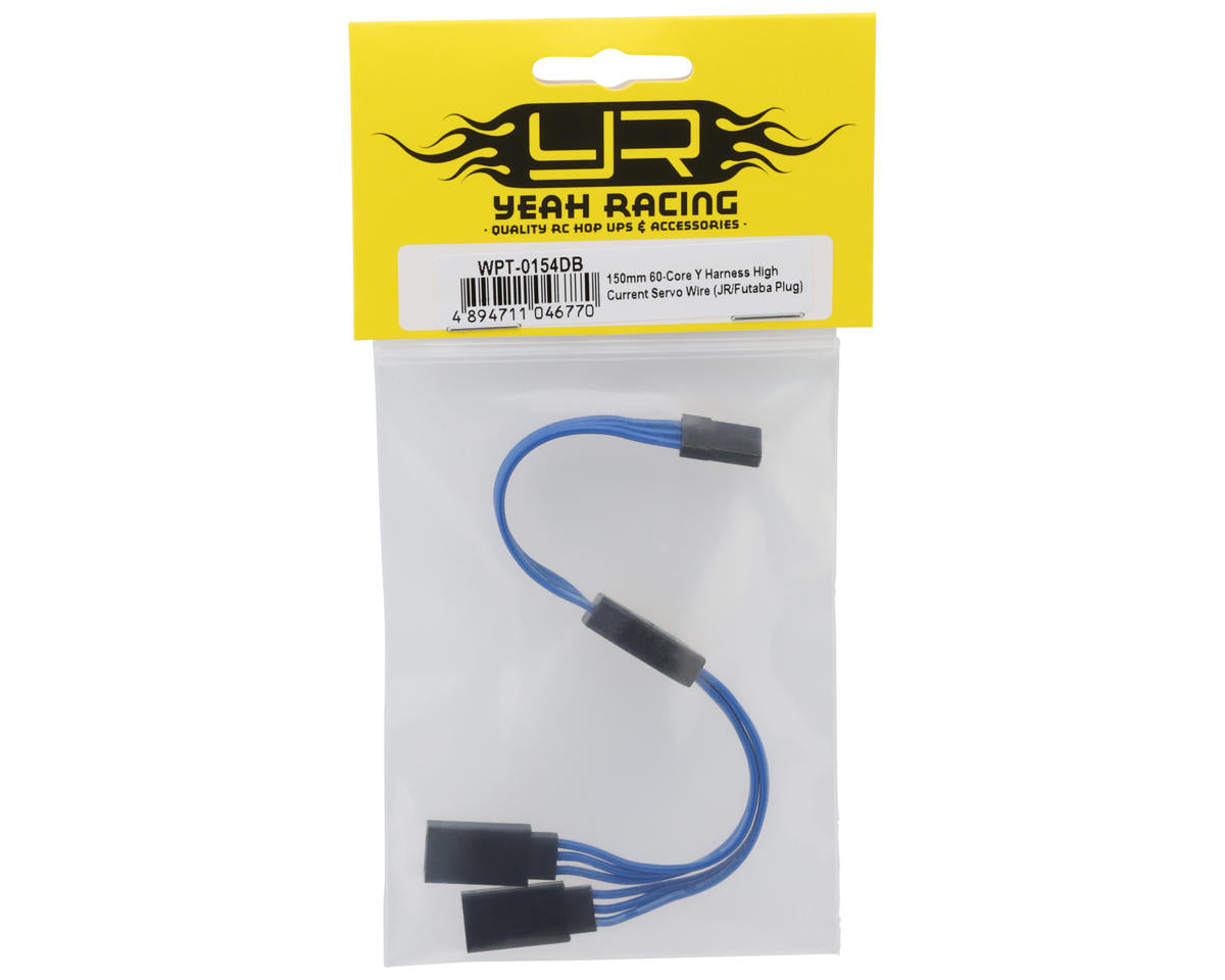 Yeah Racing 60-Core Y-Harness High Current Servo Extension Lead (Blue)