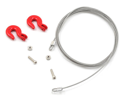 Yeah Racing 1/10 Crawler Scale Steel Wire Rope Accessory w/Hooks