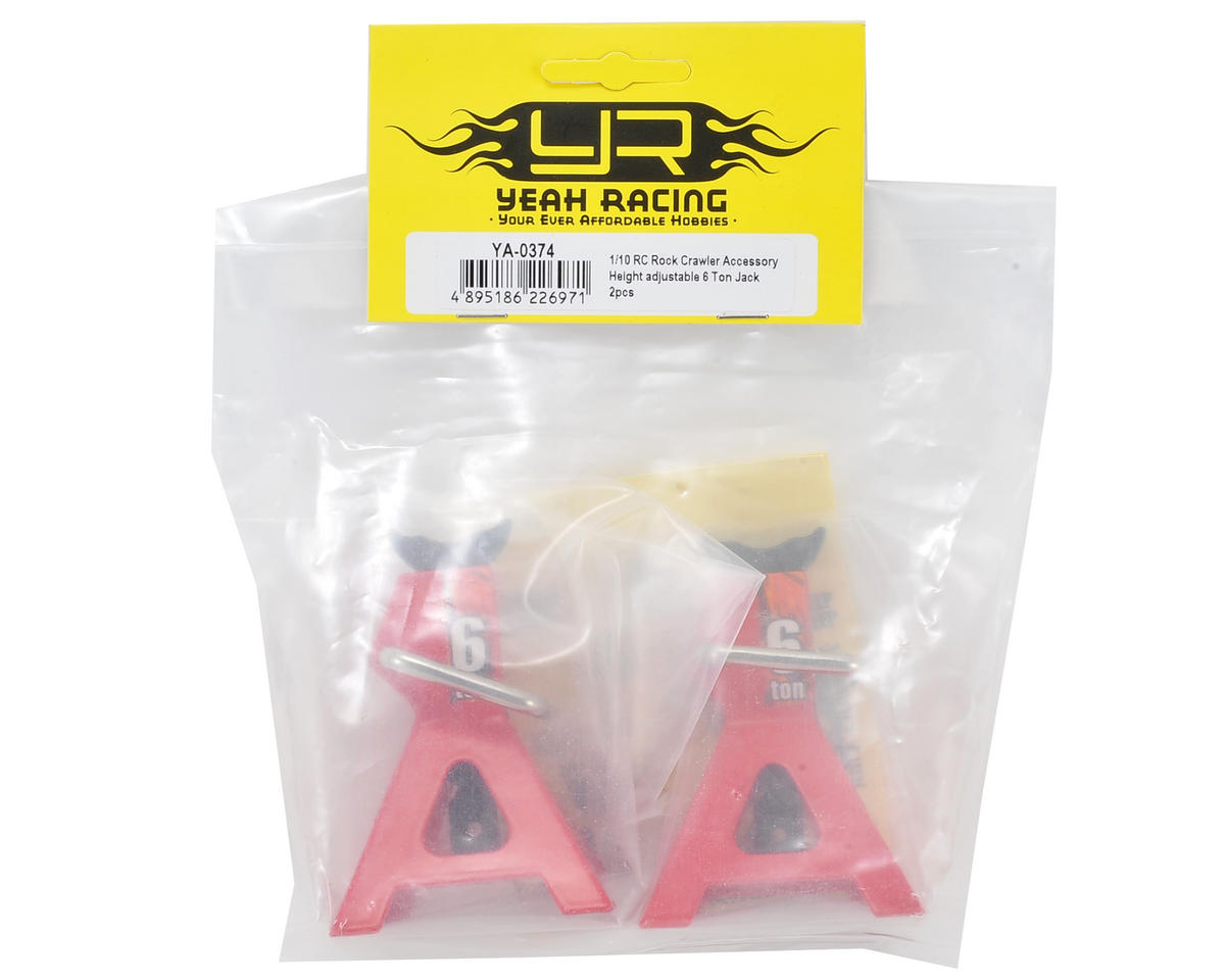 Yeah Racing Height Adjustable 6 Ton Jack (Red) (2)