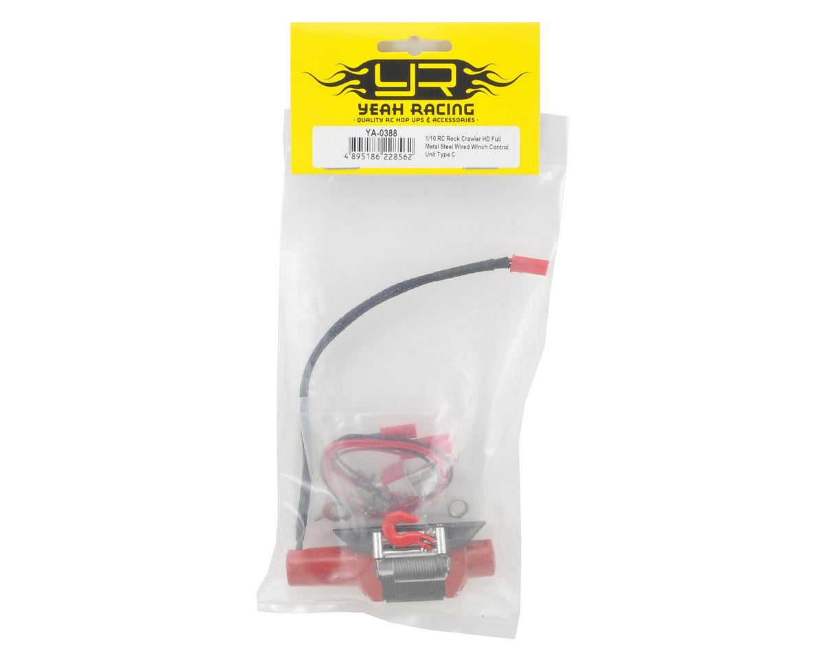 Yeah Racing 1/10 Scale Crawler Aluminum Winch (Red) (Type C)