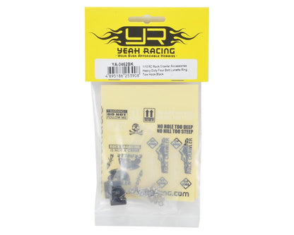 Yeah Racing Four Bolt Tow Ring (Black) (2)