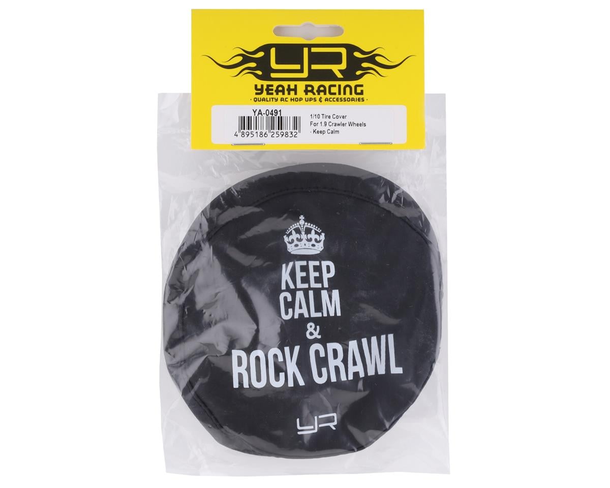 Yeah Racing 1.9" Keep Calm & Rock Crawl Spare Tire Cover