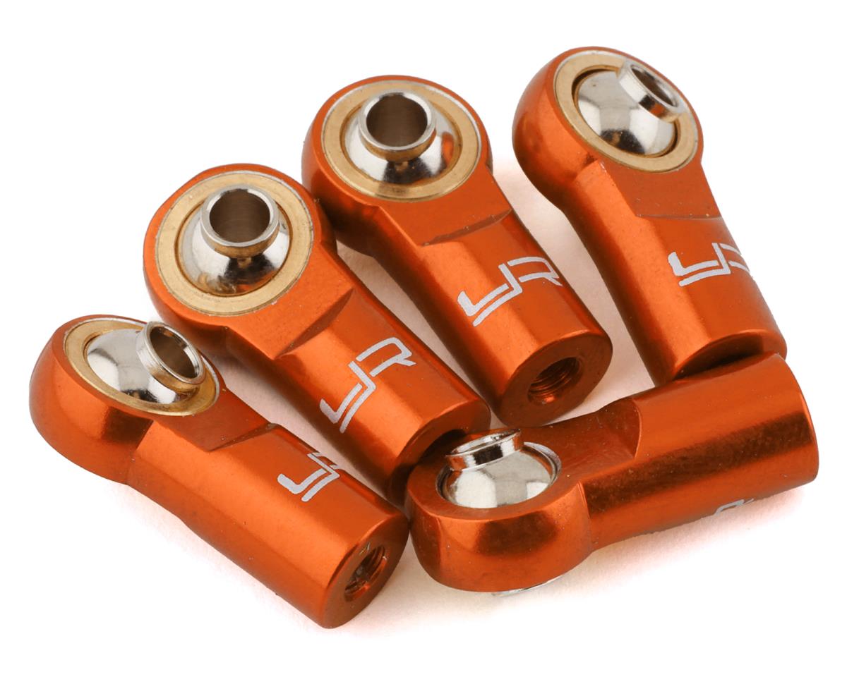 Yeah Racing 3mm Aluminum Threaded Rod Ends (Orange) (5) (Standard Thread)
