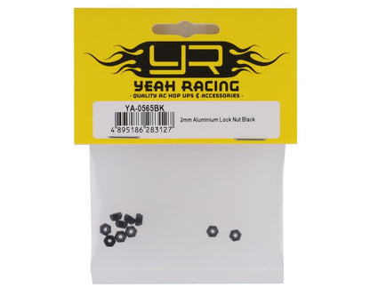 Yeah Racing 2mm Aluminum Lock Nut (Black) (10)