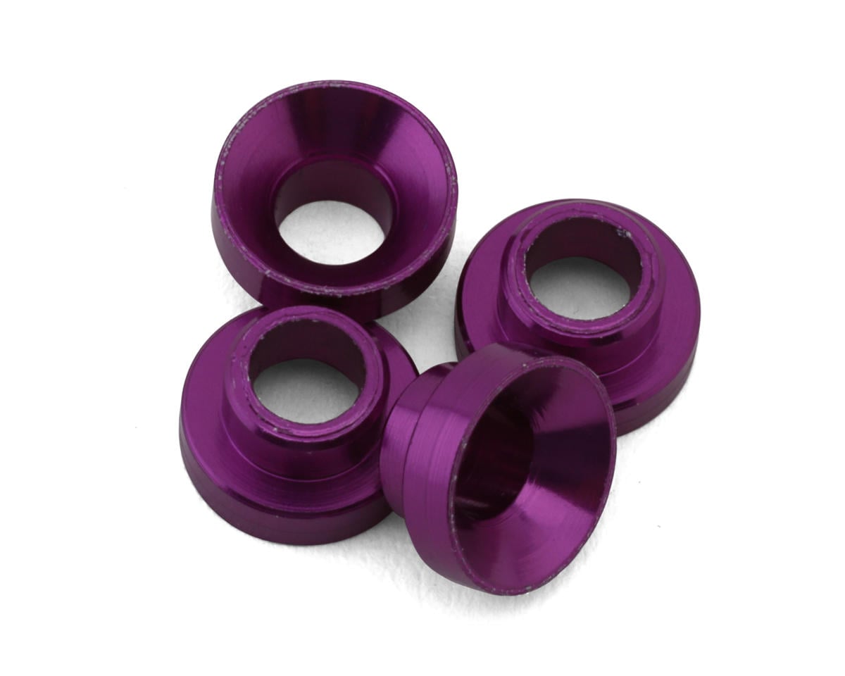 Yeah Racing Aluminum Servo Grommet Washers (Purple) (4)