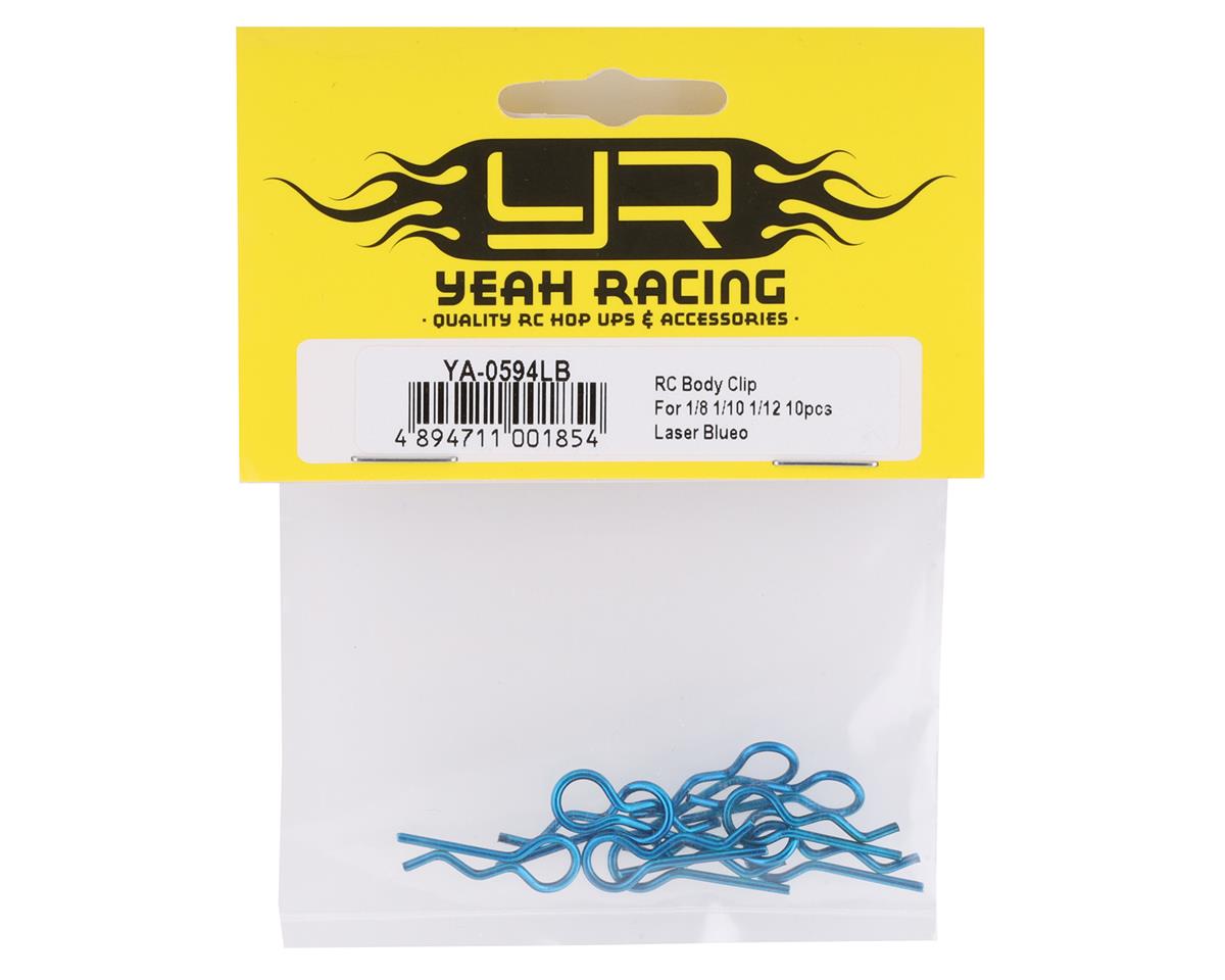 Yeah Racing Body Clips (Blue) (10) (1/10 or 1/8 Scale)