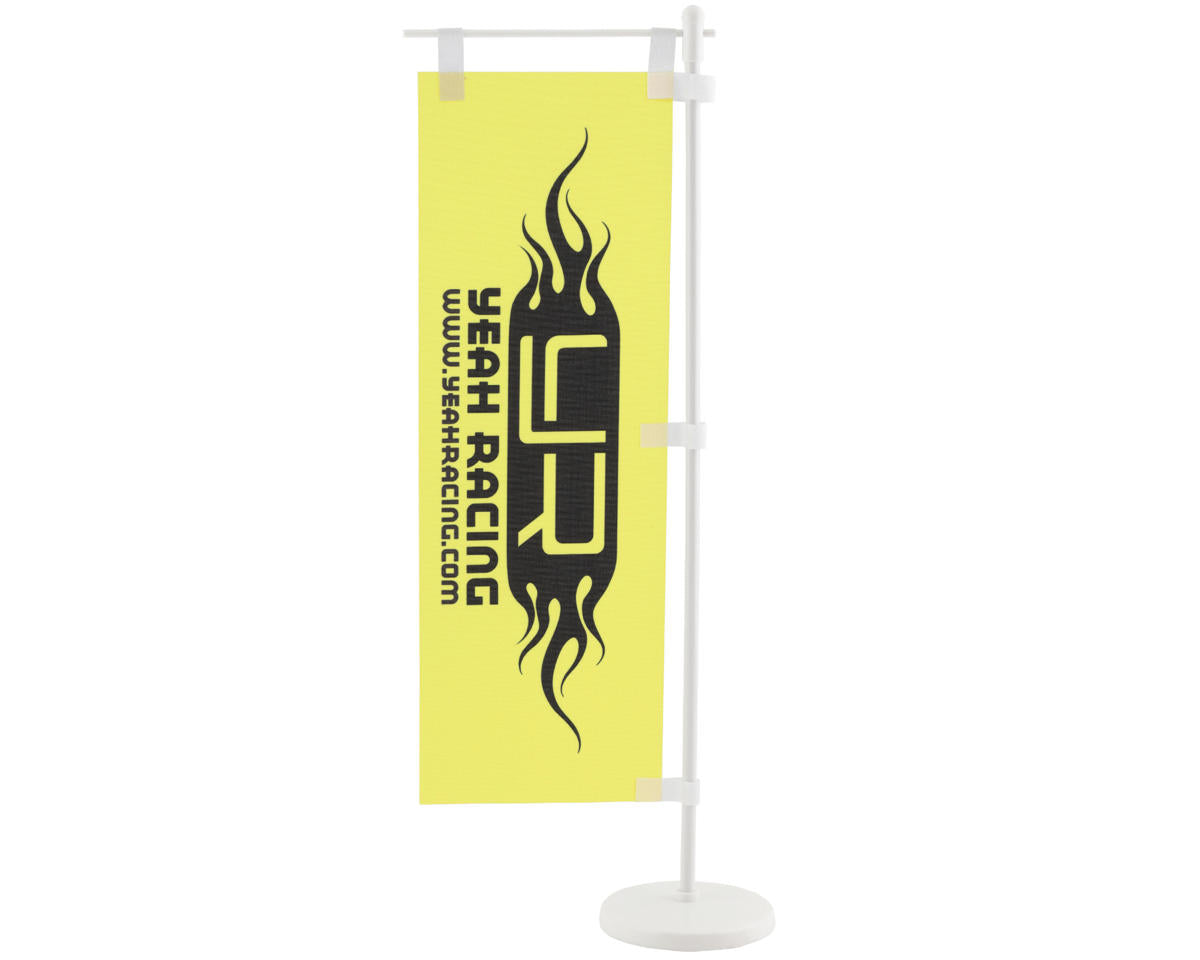Yeah Racing Yellow Track Flag w/Plastic Stand