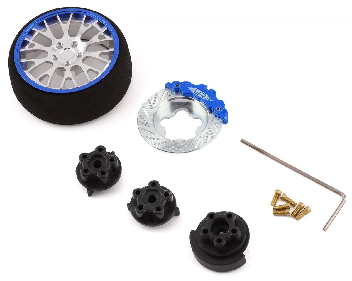 Yeah Racing Type A Aluminum Transmitter Steering Wheel Set (Blue)
