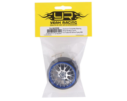 Yeah Racing Type A Aluminum Transmitter Steering Wheel Set (Blue)