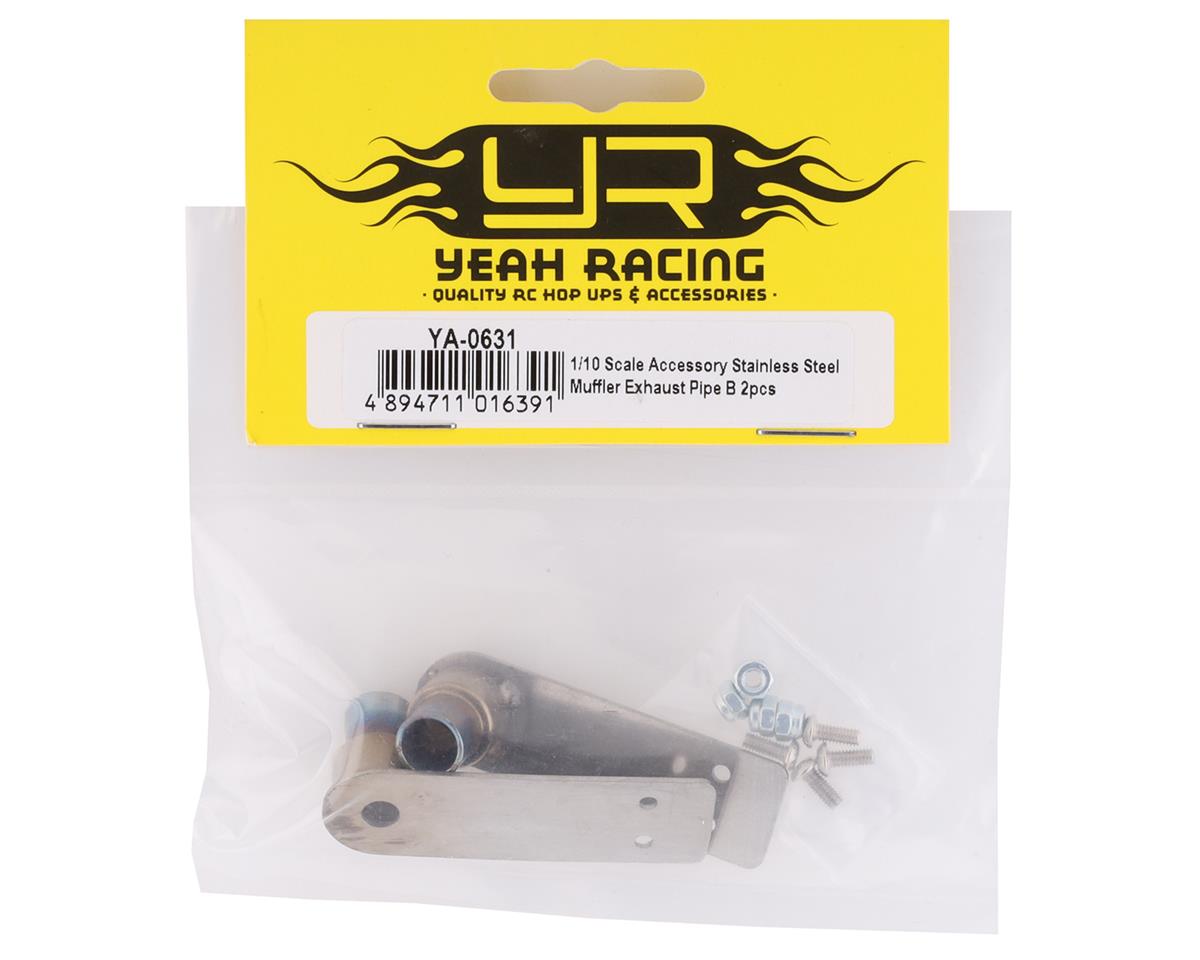 Yeah Racing 1/10 Stainless Steel Exhaust Tips (Silver) (2)