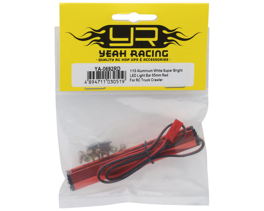 Yeah Racing 1/10 Aluminum 85mm Super Bright White LED Light Bar (Red)