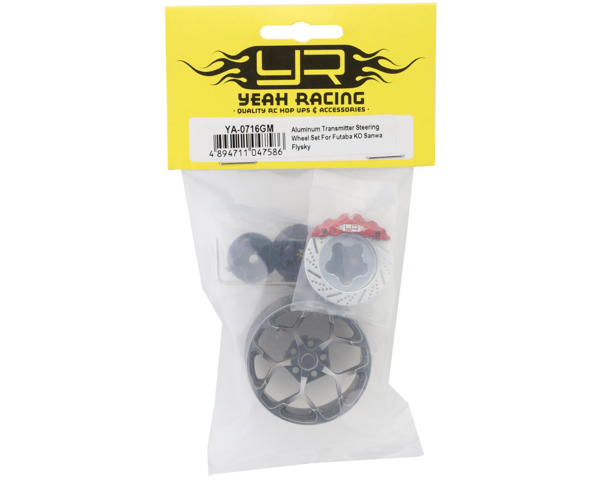 Yeah Racing Aluminum Transmitter Steering Wheel & Brake Disc