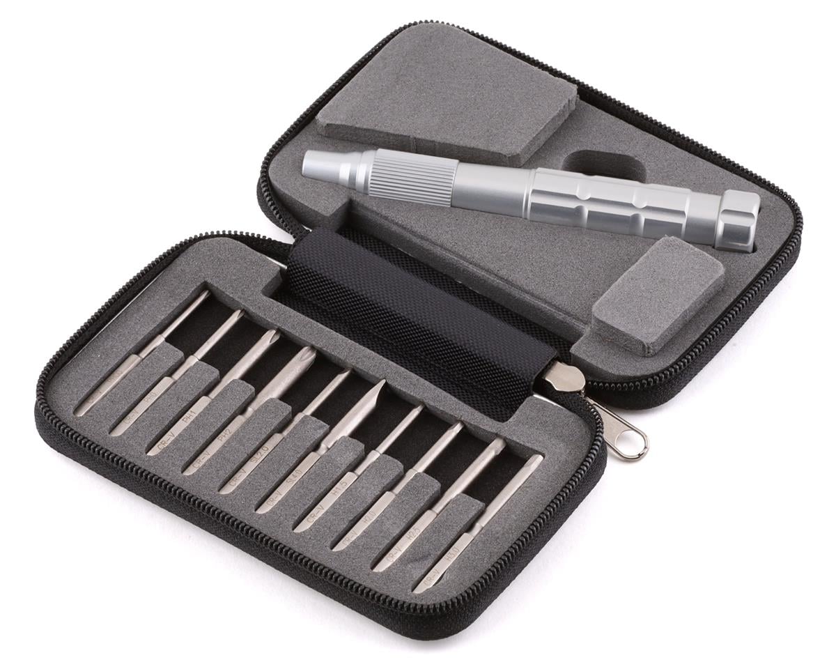 Yeah Racing 10-Piece Metric Aluminum Screwdriver Tool Set w/Carrying Case