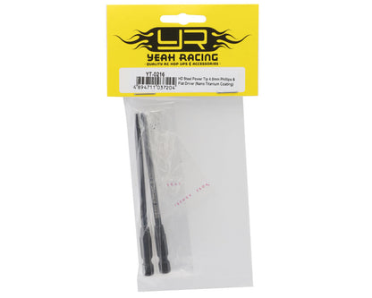 Yeah Racing Nano Titanium Coated HD Steel Power Tip Drivers (4mm Phillips/Flat)