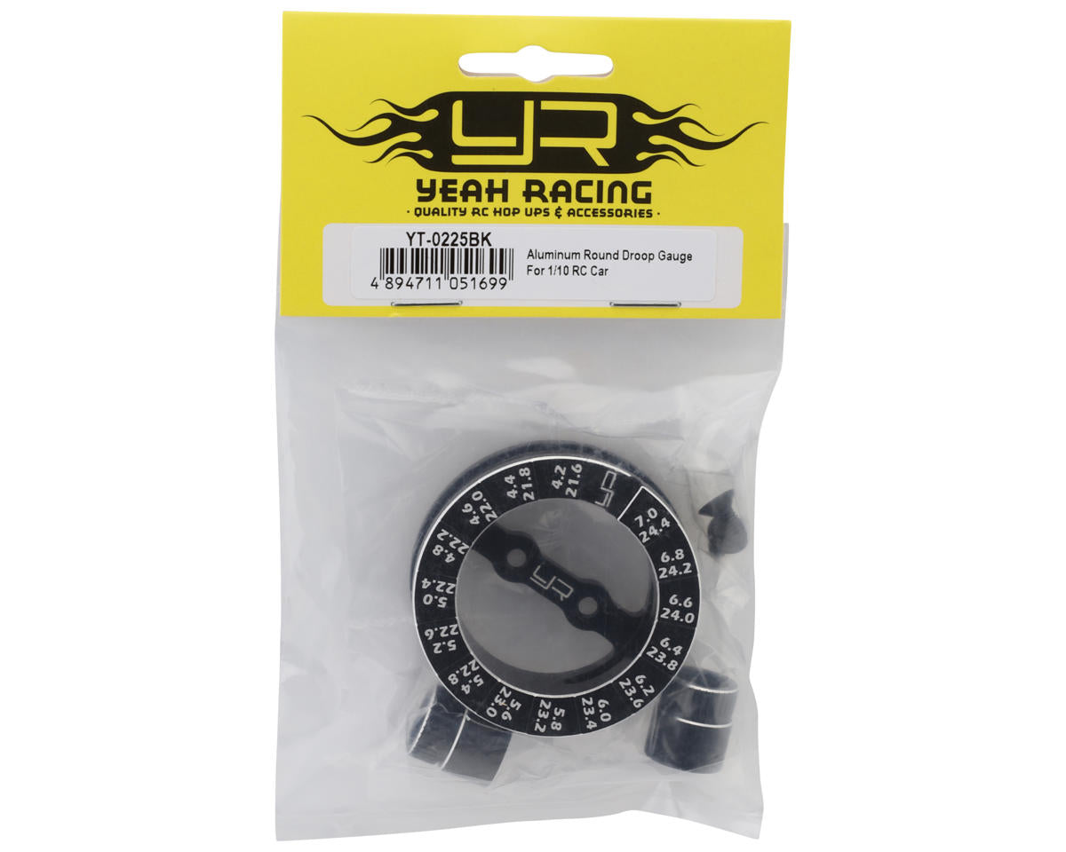 Yeah Racing 1/10 Touring Cars Aluminum Round Droop Gauge (Black)