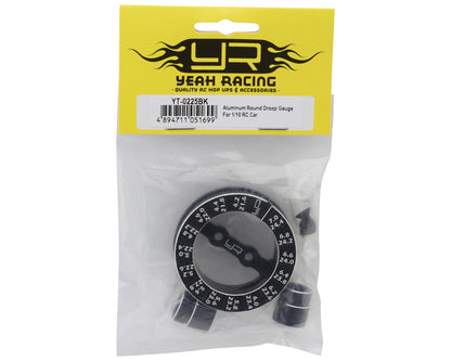 Yeah Racing 1/10 Touring Cars Aluminum Round Droop Gauge (Black)