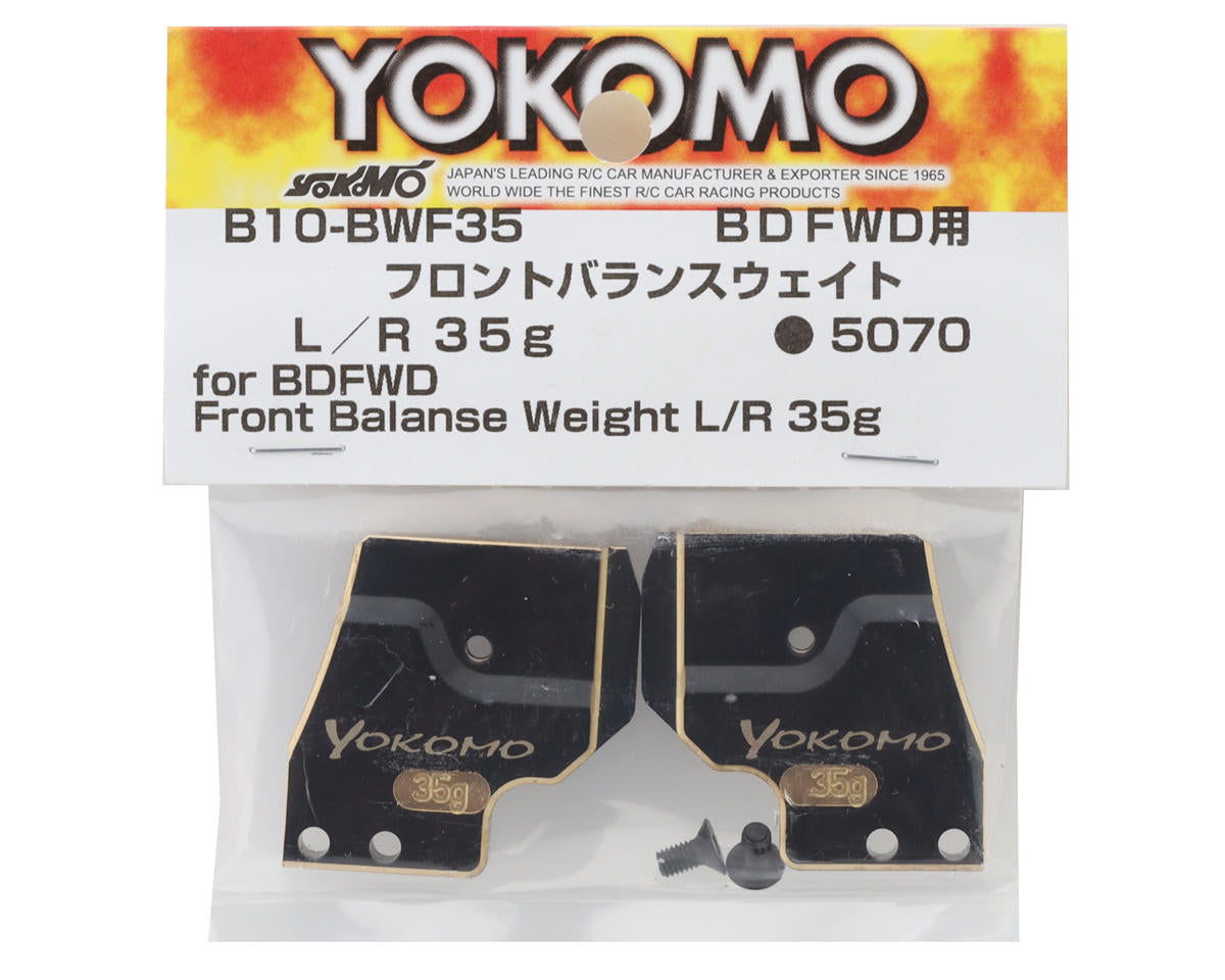 Yokomo BD10F Brass Front Balance Weights (2) (35g)