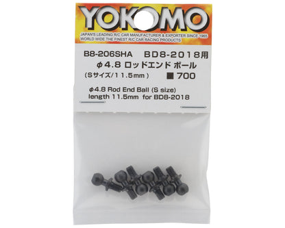 Yokomo MS1.0 4.8mm Ball Studs (6) (11.5mm)