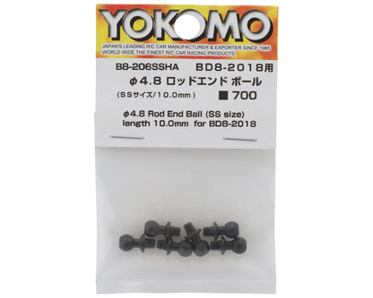 Yokomo MS1.0 4.8mm Ball Studs (6) (10mm)
