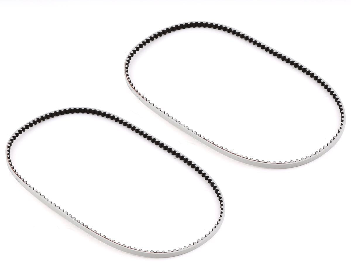 Yokomo BD10 Front/Rear Low Friction Drive Belt (White) (2) (117T)