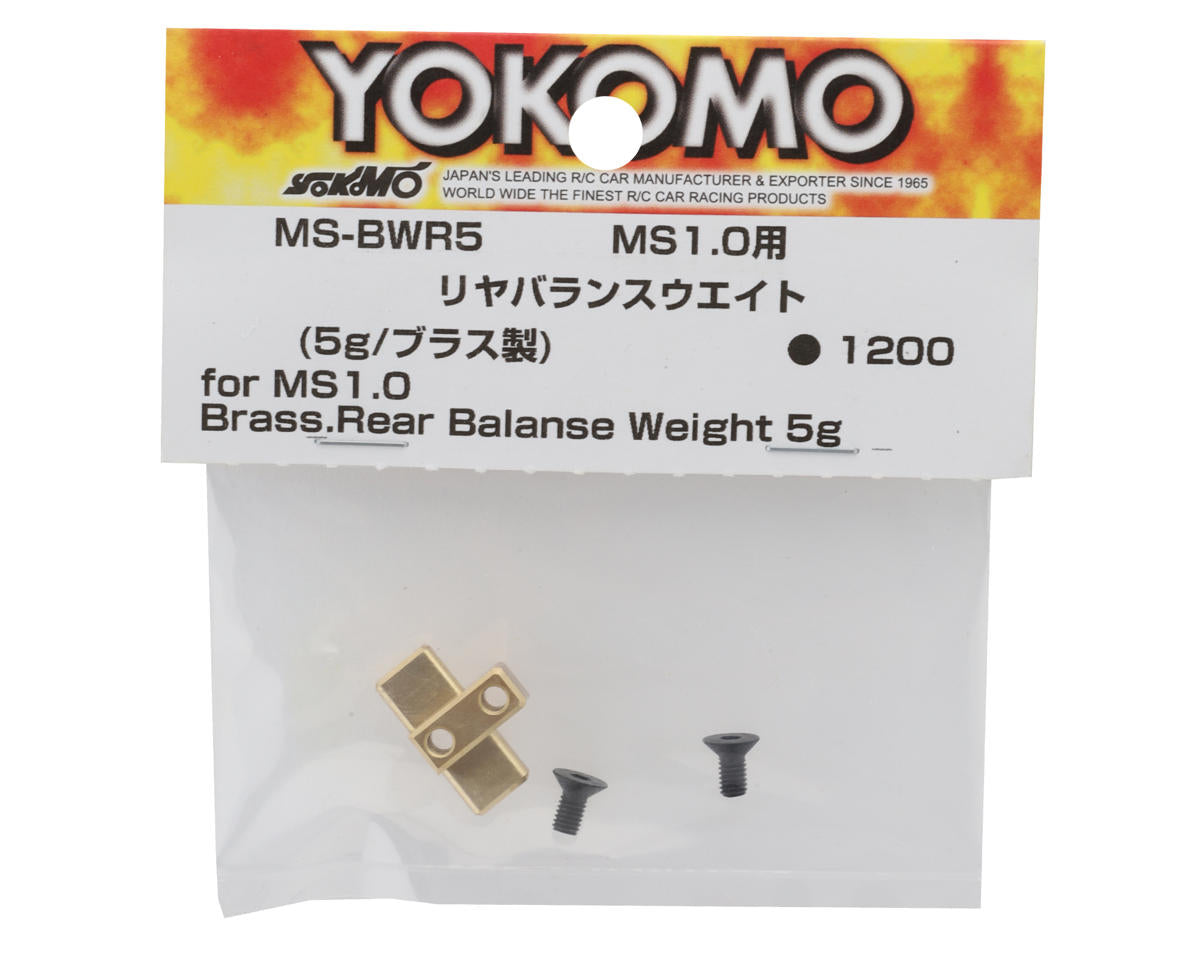 Yokomo MS1.0 Brass Rear Balance Weight