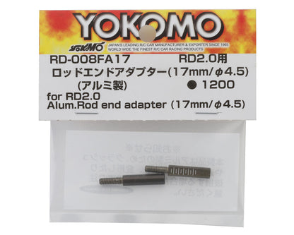 Yokomo SD2.0 Aluminum Rod End Adapter (2) (4.5x17mm)