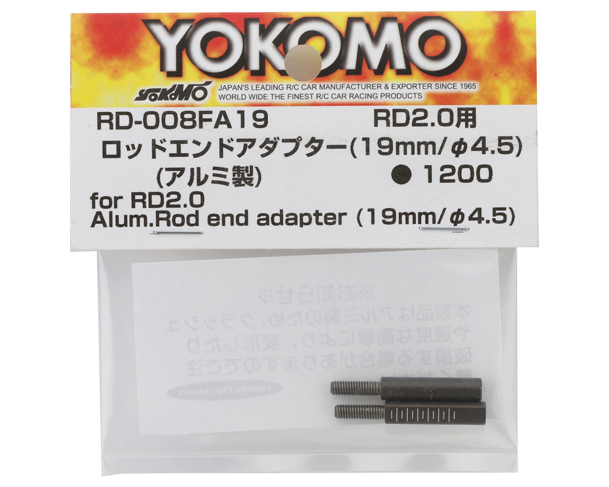 Yokomo SD2.0 Aluminum Rod End Adapter (2) (4.5x19mm)