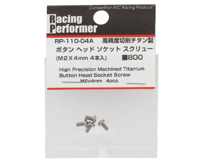 Yokomo 2x4mm High Precision Titanium Button Head Screw (4)