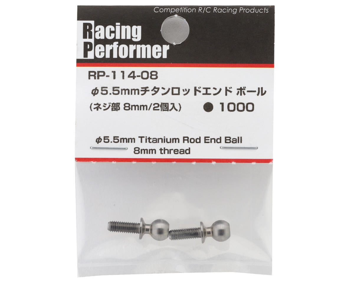 Yokomo 5.5mm Titanium Rod End Ball Stud (2) (8mm)
