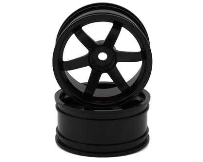 Yokomo 6-Spoke Drift Wheels (Black) (2) (5mm Offset)