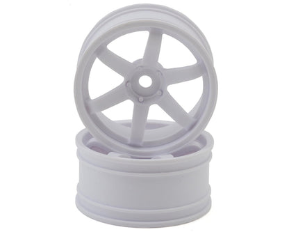 Yokomo 6-Spoke Drift Wheels (White) (2) (5mm Offset)