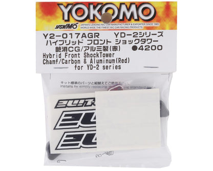 Yokomo Carbon Fiber/Aluminum Hybrid Front Shock Tower (Red) (YD-2/RD/SD)