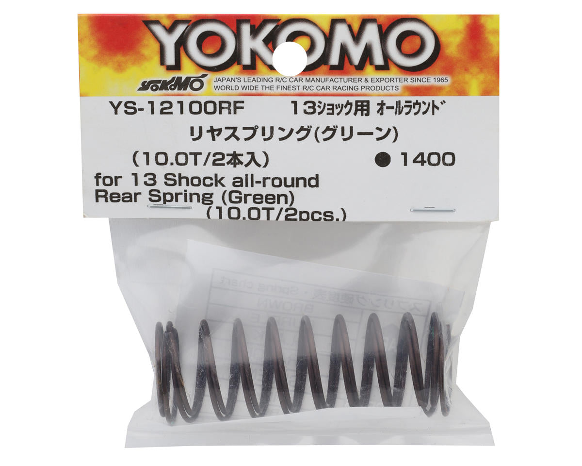 Yokomo "All-Round" Rear Off-Road 13mm Spring (Green/10.0T)
