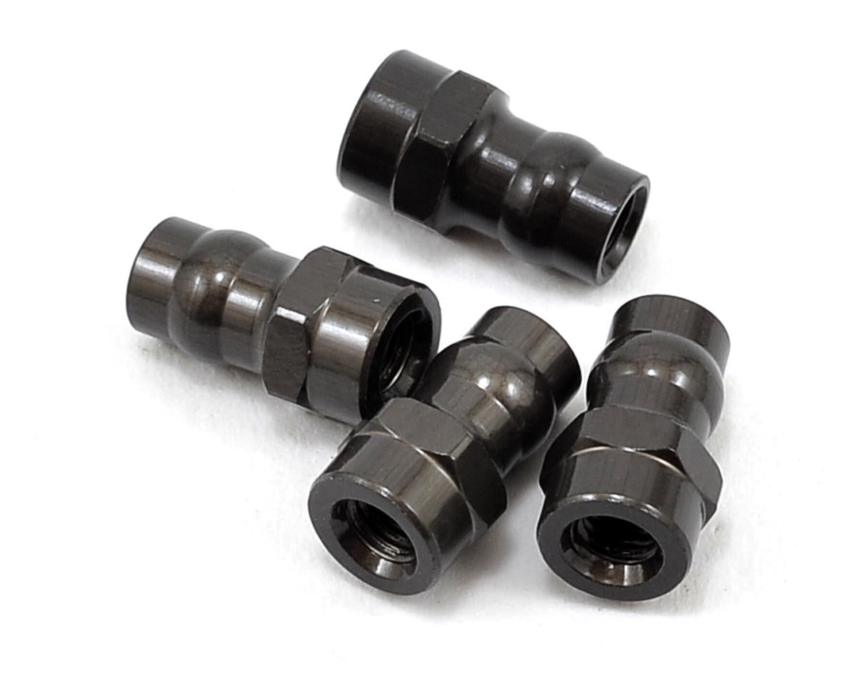Yokomo Aluminum Hard Coated Shock Cap Ball Set (4)