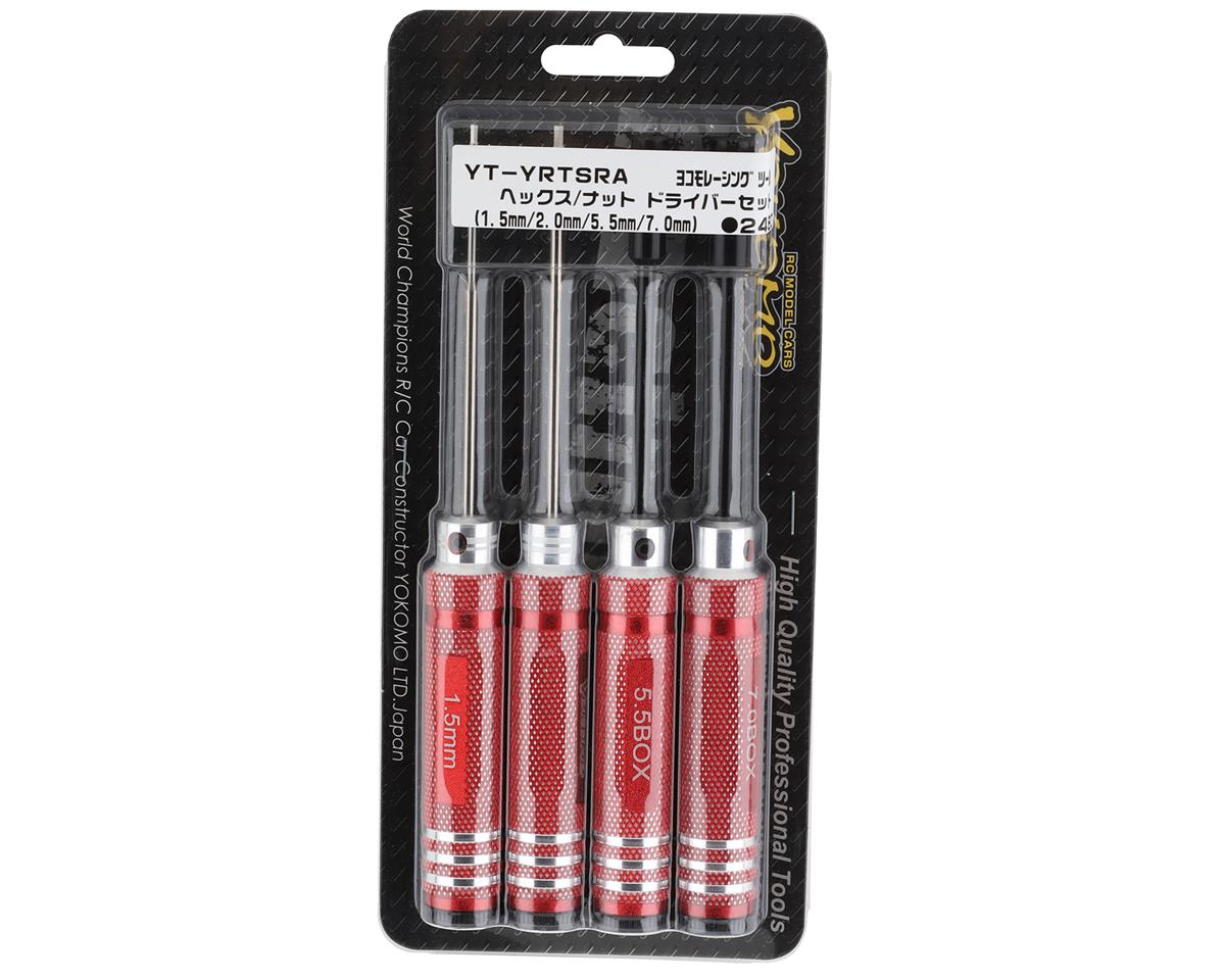 Yokomo 4-Piece Metric Hex & Nut Driver Tool Set