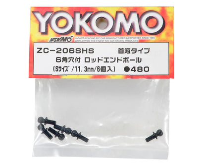 Yokomo 11.3mm Socket Head Ball Stud Set (6) (S Size)