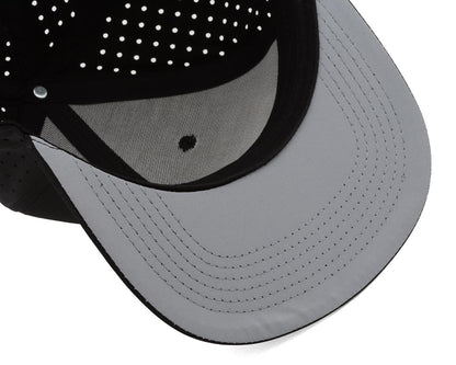 Yokomo Factory Team Snapback Flatbill Hat (Black/Grey) (One Size Fits Most)