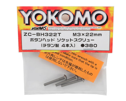 Yokomo 3x22mm Titanium Button Head Screw (4)