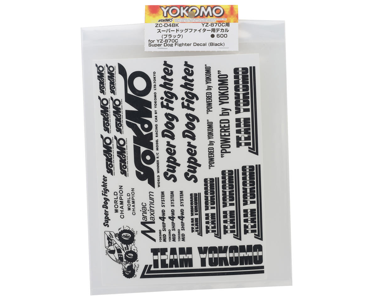 Yokomo 870C Super Dog Fighter Decal Set (Black)