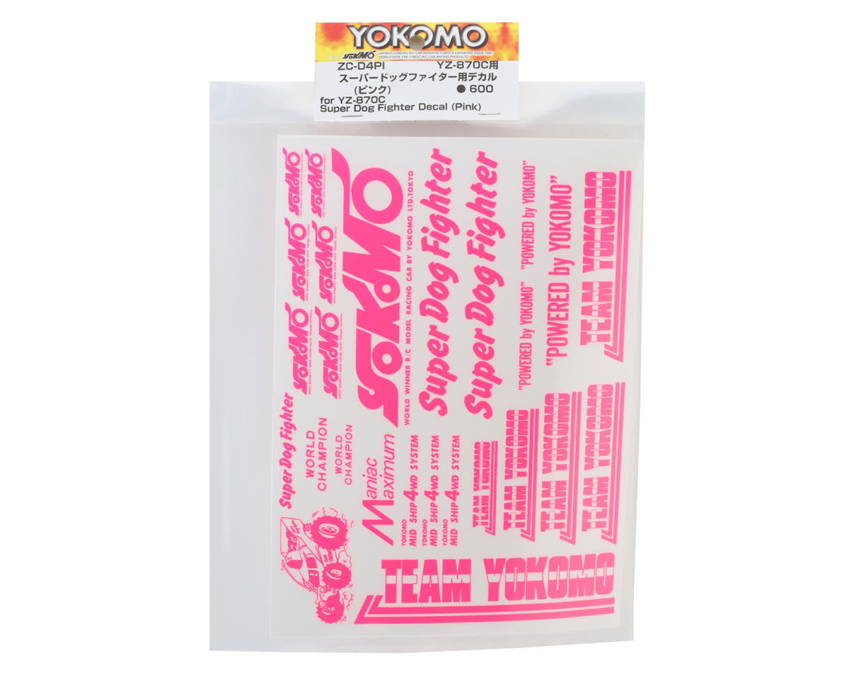 Yokomo 870C Super Dog Fighter Decal Set (Pink)