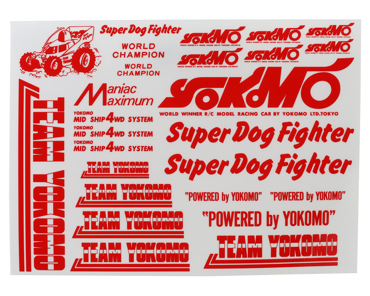 Yokomo 870C Super Dog Fighter Decal Set (Red)