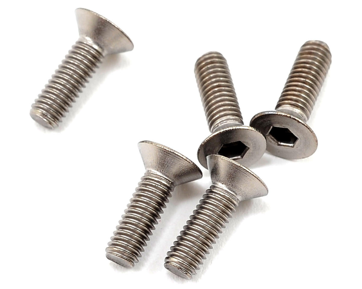 Yokomo 3x10mm Titanium Flat Head Screw (5)