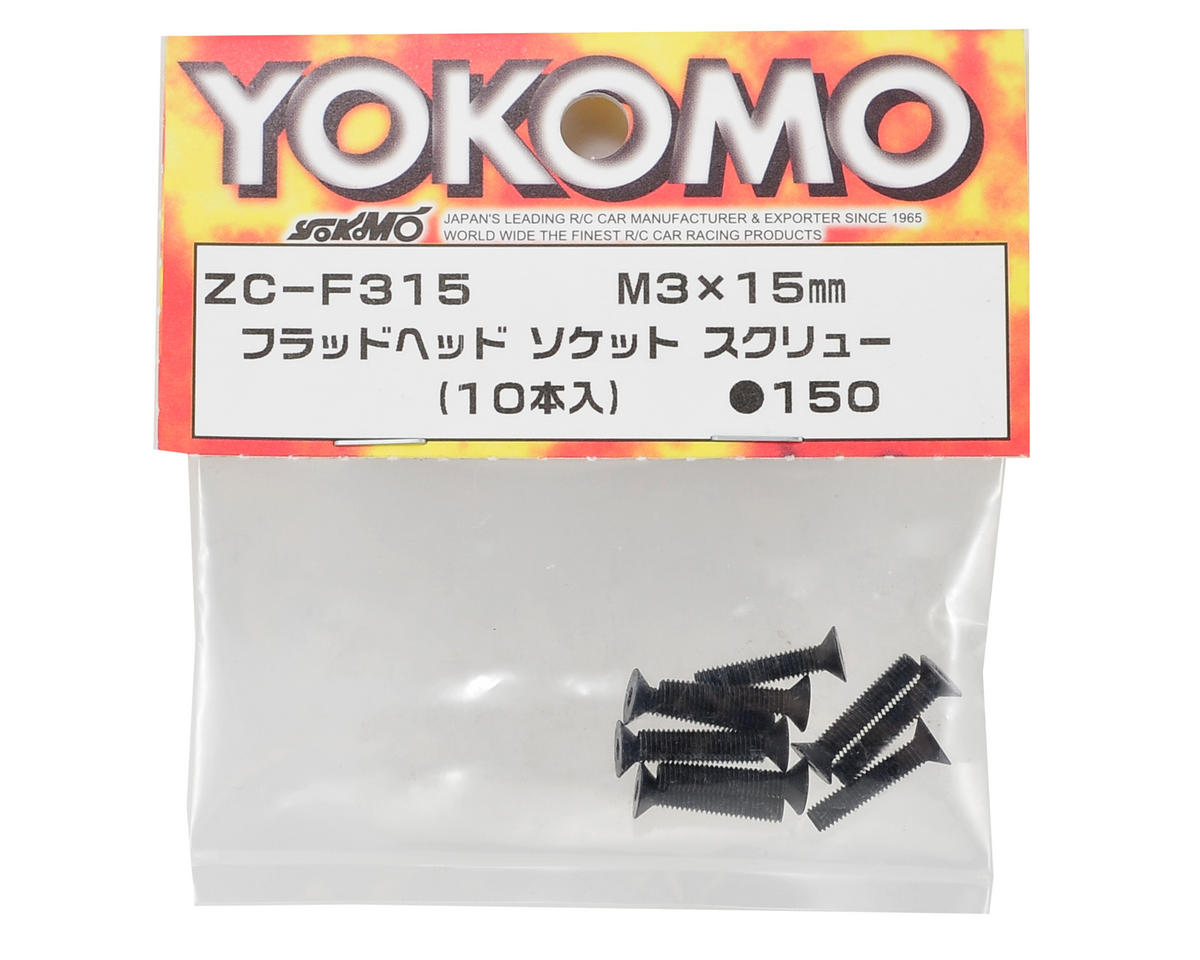 Yokomo 3x15mm Flat Head Screw (10)